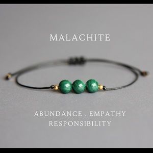 Malachite Bracelet Adjustable cord bracelet